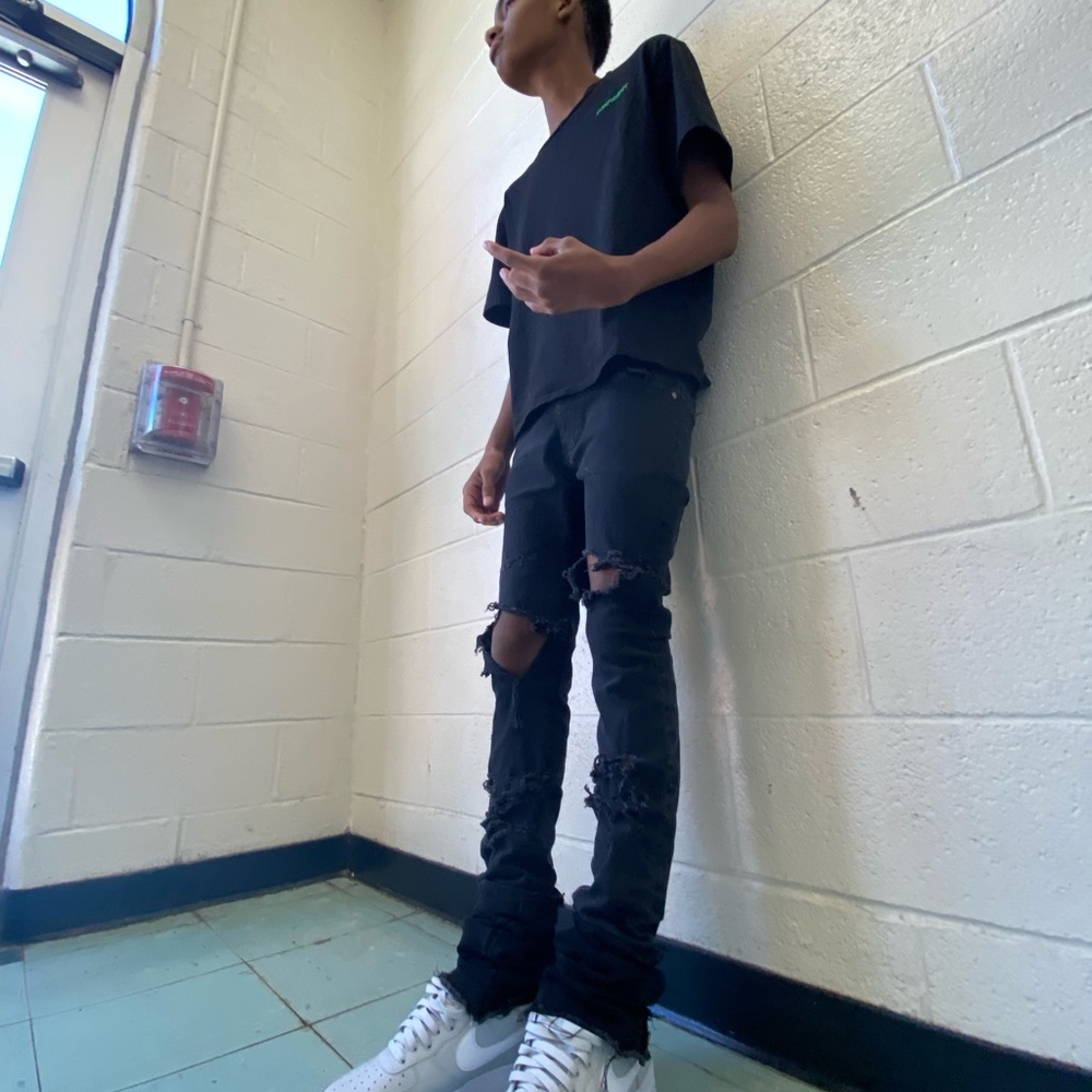 Black stack denim 🖤🦇